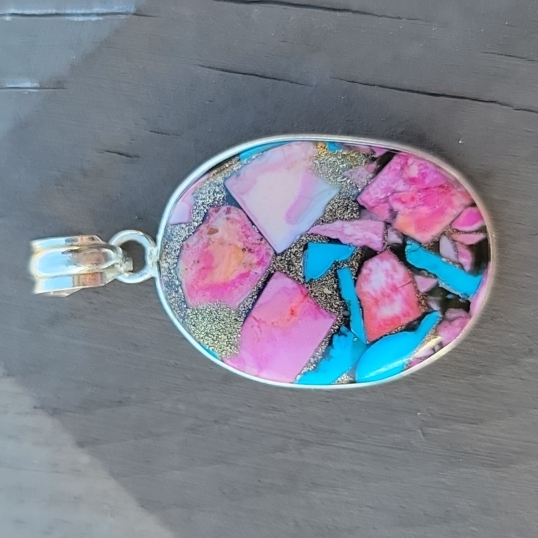 Turquoise & Spiny Oyster Pendant